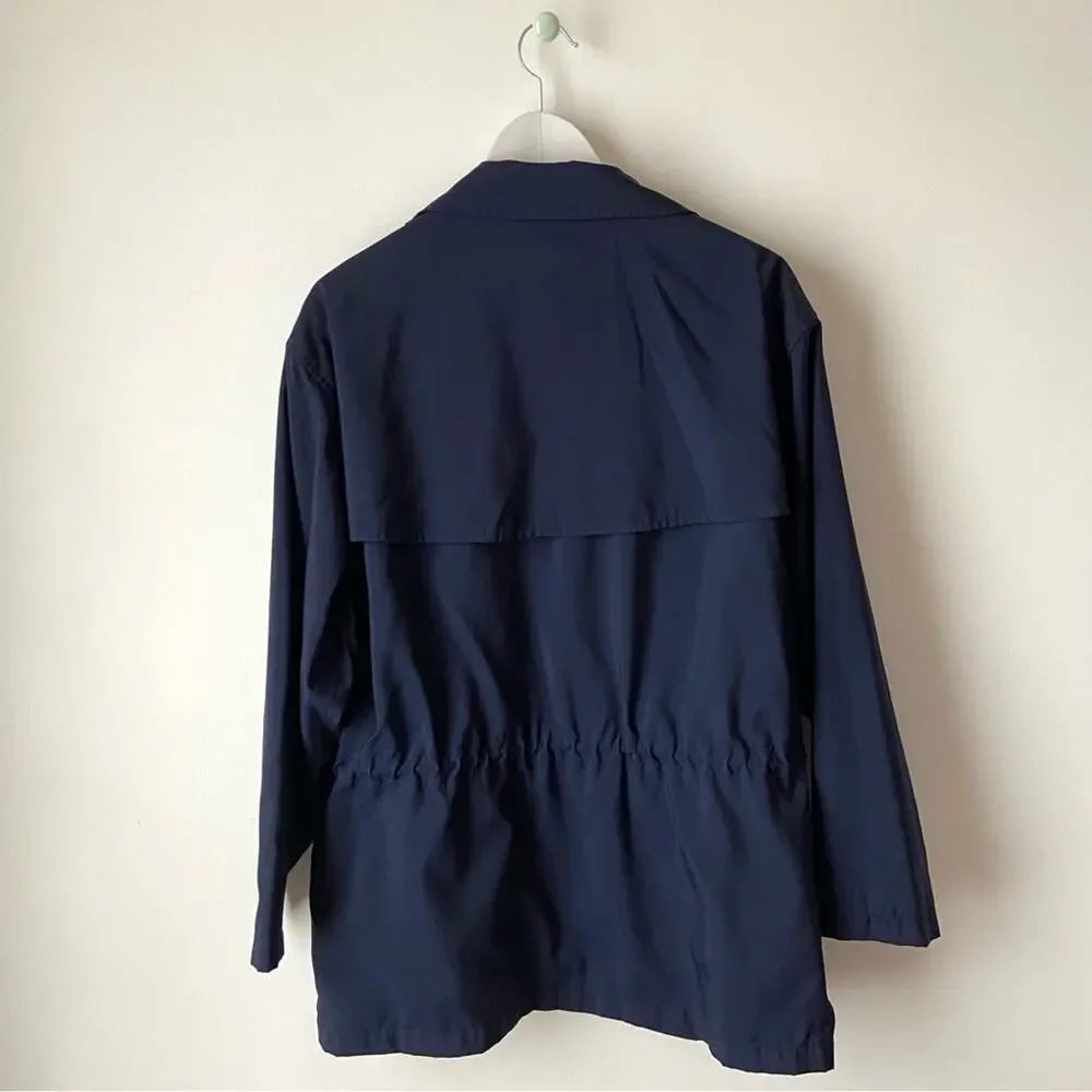 J. Crew Navy Rain Jacket Size Large